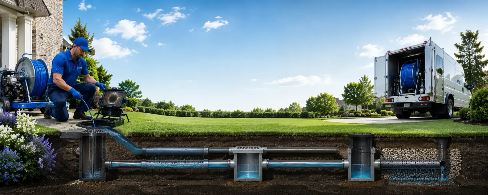 Outdoor drain cleaning information for Goshen, CA